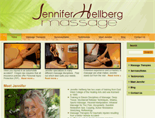 Tablet Screenshot of jenniferhellbergmassage.com